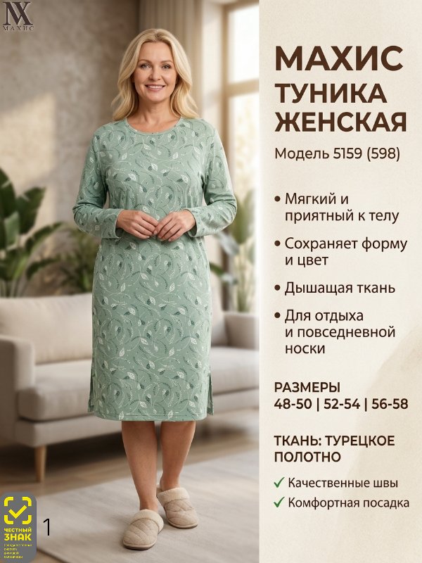 5159 Туника жен.(п.598)