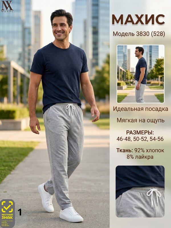 3830 Брюки муж.(528)